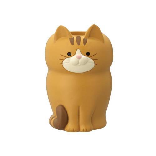 お卓の猫ちゃん おすましミニペンスタンド トラ / デコレ ペン立て