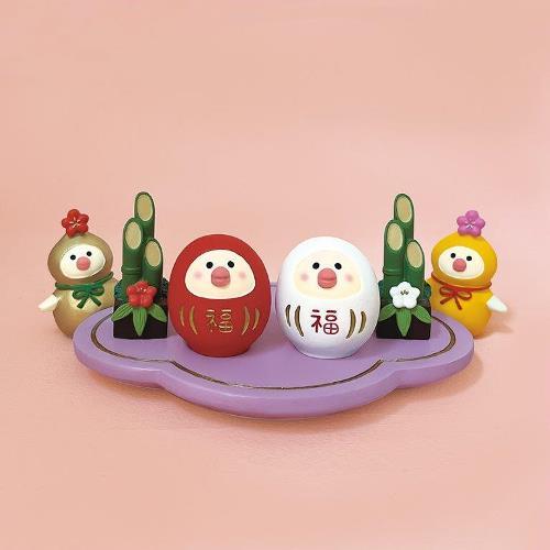 DECOLE concombre コンコンブル 文鳥だるま 白 / 新春文鳥飾り 2024