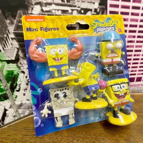 レア！スポンジボブ　スクイーズ　フィギュア　着せ替え1000通り　新品未開封 スポンジボブ ミニフィギュア 5個セット / ブリスターパック