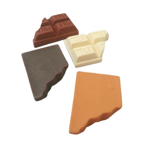 スイーツデコパーツ 板チョコ アソート10個セット 25mm×17mm 単価22円 