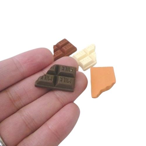 スイーツデコパーツ 板チョコ アソート10個セット 25mm×17mm 単価22円 