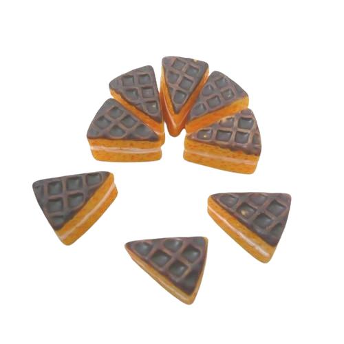 スイーツデコパーツ ワッフルケーキ 8個セット 15mm 単価28円