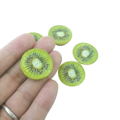 スイーツデコパーツ 輪切りキウイ 8個セット 26mm 単価25円 / フェイク 