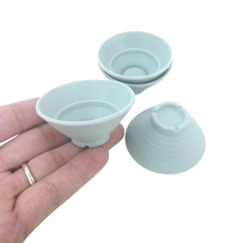 ミニチュア材料 丼ぶり 緑 40個セット 52mm 単価56円 / 和食器