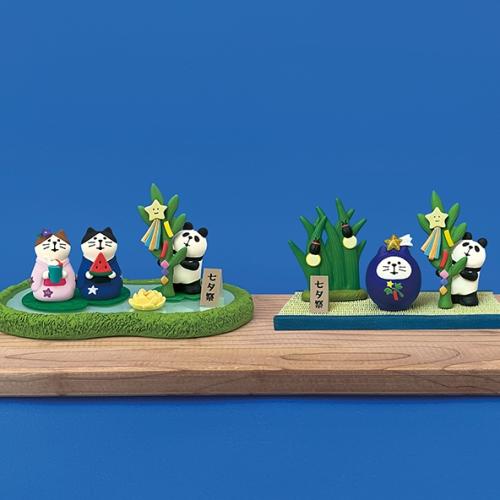 デコレconcombre おたより日和 置物 7体セット DECOLE（デコレ） concombre コンコンブル 笹飾りパンダ / 七夕2025