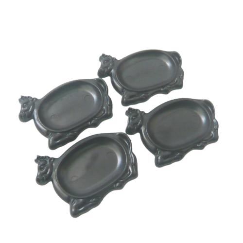 ミニチュア素材 ミニチュアステーキ皿 4個セット 55mm×40mm 単価69円