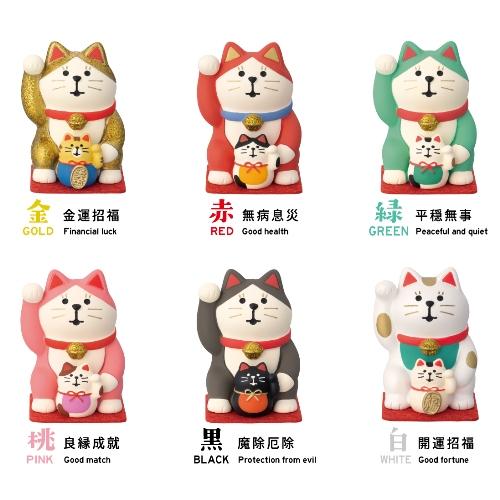 DECOLE（デコレ） concombre コンコンブル 開運カラー招き猫 桃 / 福物