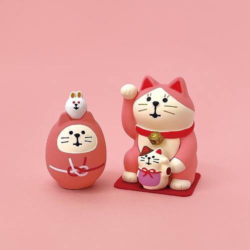 DECOLE（デコレ） concombre コンコンブル 開運カラー招き猫 桃 / 福物