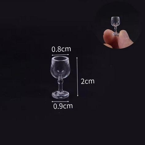 ミニチュア素材 ミニミニ ワイングラス 10個セット 8mm×H20mm 単価23円