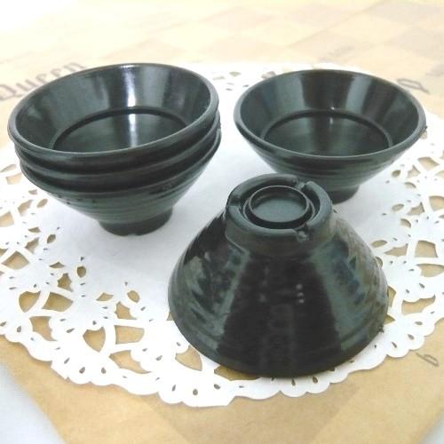 ミニチュア素材 丼ぶり 和食器・ラーメン丼ぶり 黒 40個セット 49mm 