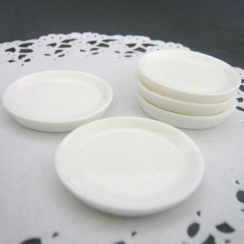 ミニチュア材料 ミニチュア食器お皿38mm 5枚セット 単価49円 / 食品