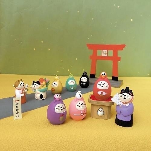 DECOLE（デコレ） concombre コンコンブル 開運カラー猫だるま 緑