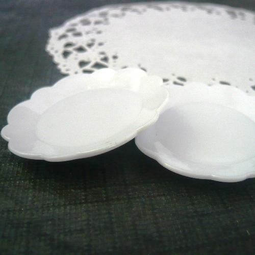 ミニチュア素材 ミニチュア食器お皿 フリル45mm 5枚セット 単価53円