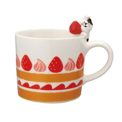 concombre コンコンブル 子猫のいちご工房マグカップ /とれたていちご