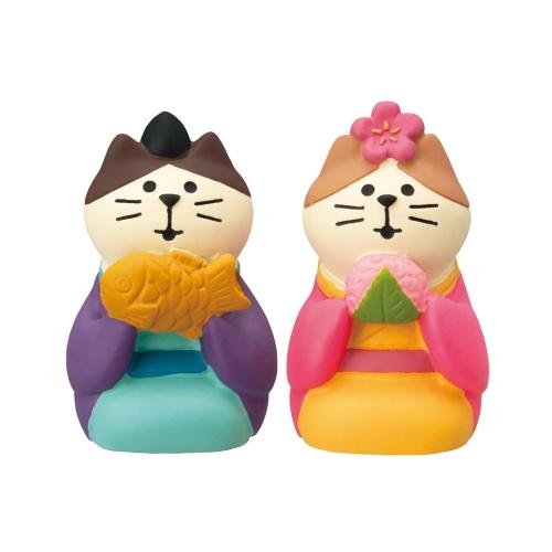 DECOLE concombre コンコンブル 猫のおひなさま 和菓子 ペア DECOLE concombre コンコンブル 猫のおひなさま 和菓子 ペア