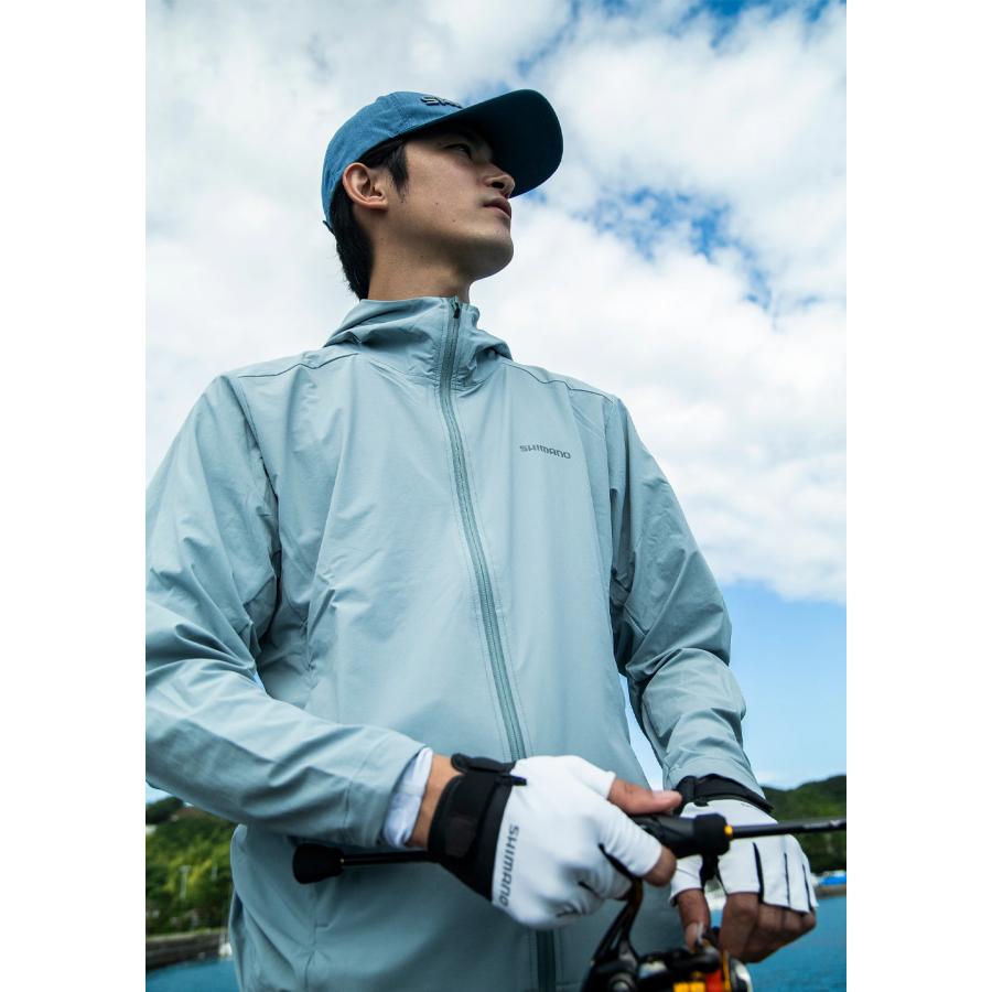 シマノ WJ-020W インショアブルー Mサイズ テックフーディー