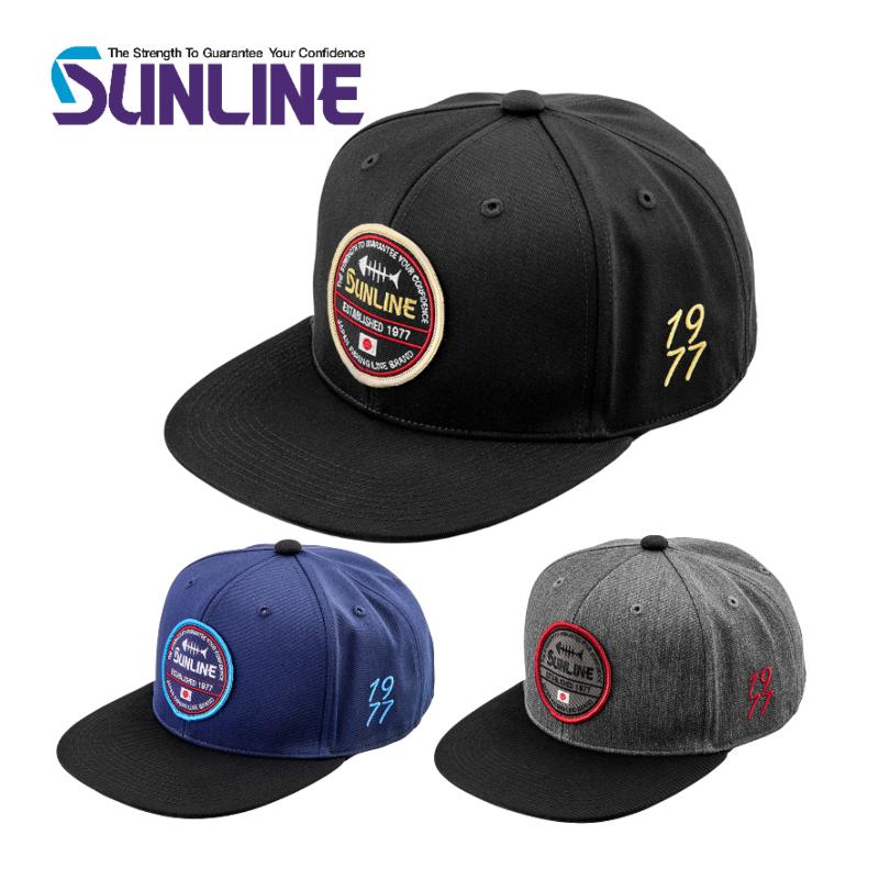 サンライン（SUNLINE） フラットキャップ CP-3833 ブラック ネイビー