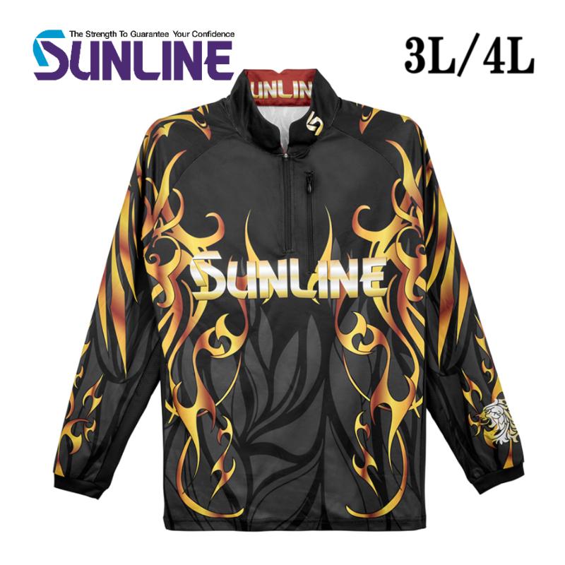 サンライン SUNLINEプロドライジップアップ シャツ ブラック M
