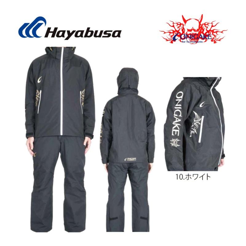 Hayabusa（ハヤブサ） 鬼掛 レインスーツ (M L LL 3L) YS108G ホワイト