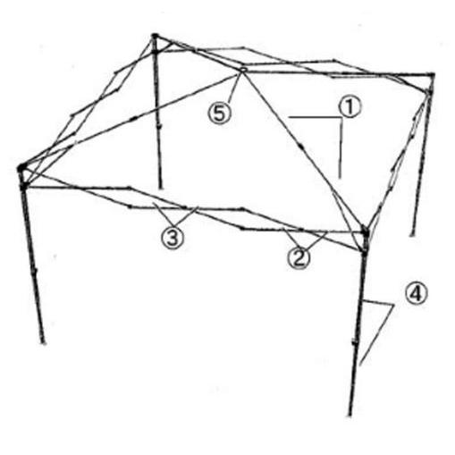 CAPTAIN STAG（キャプテンスタッグ） (4)支柱フレーム 上下樹脂