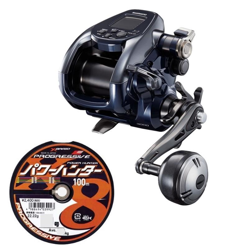 SHIMANO ForceMaster 3000 電動リール　箱、糸、コード付き シマノ（SHIMANO） 22 フォースマスター 3000 右ハンドル (2022年