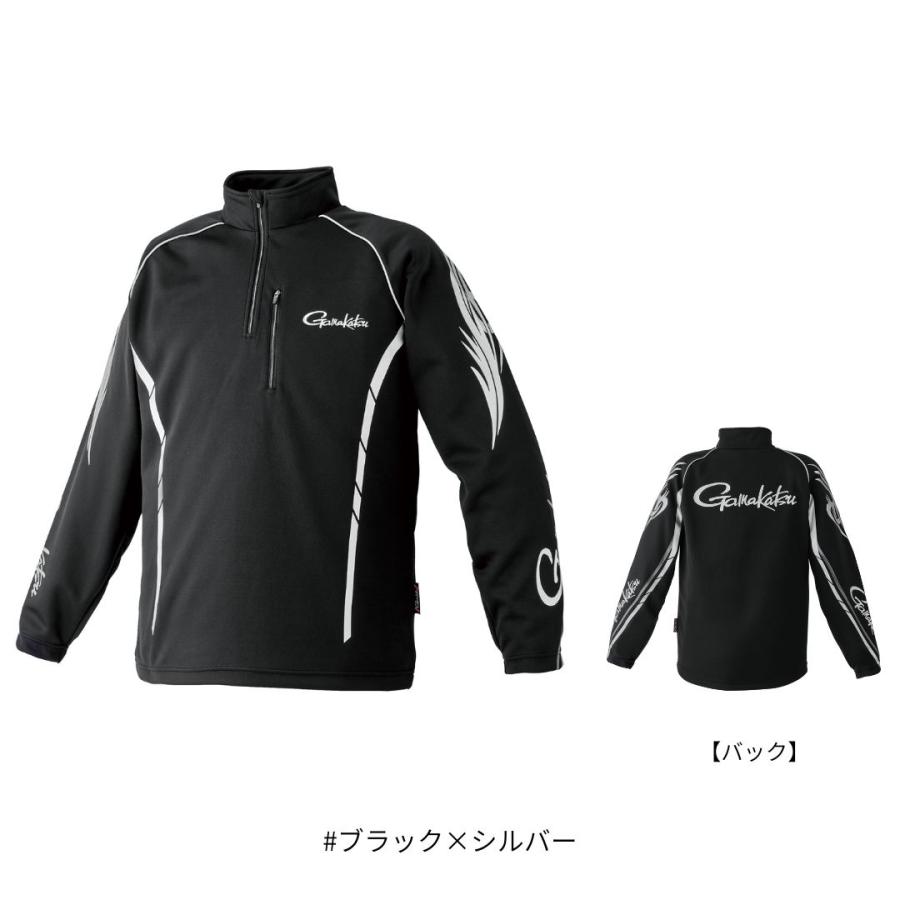 Gamakatsu（がまかつ） GM3766 2WAYウォームジップシャツ #ブラック
