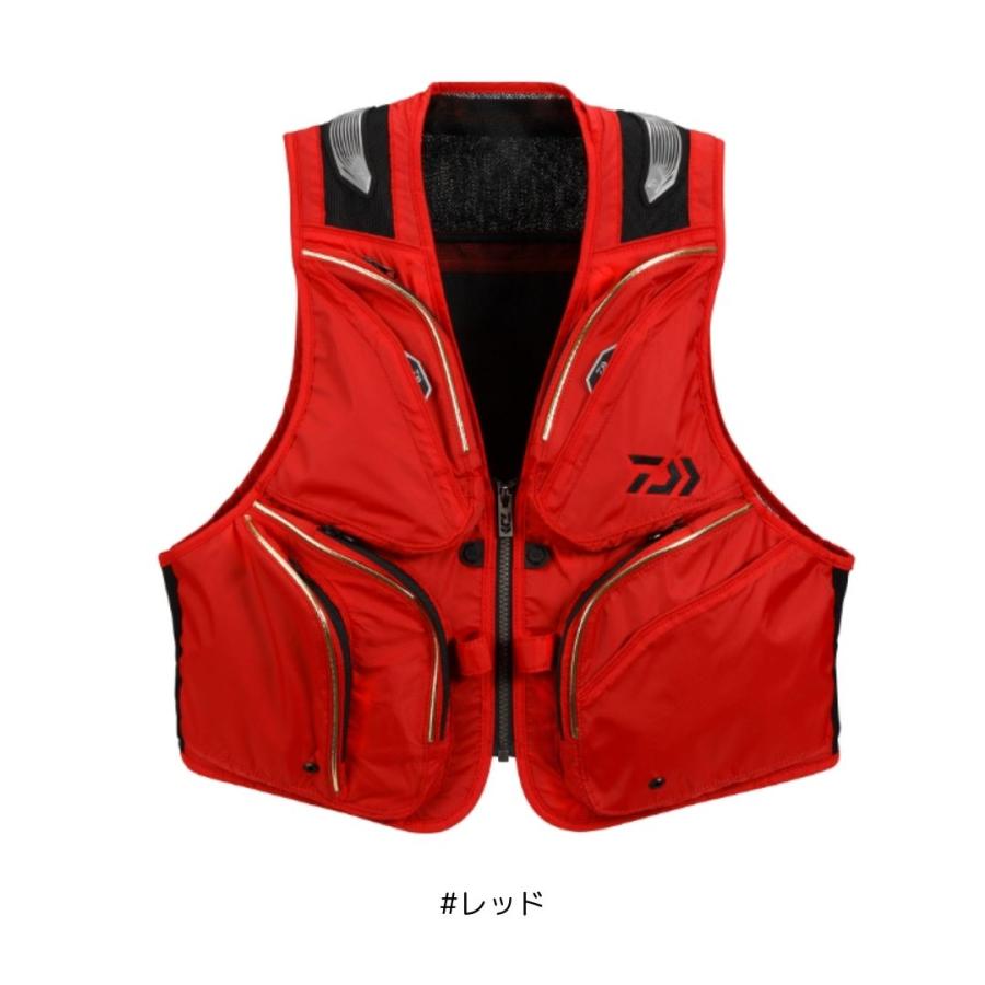 DAIWA（ダイワ） DV-3025 ショートフィッシングベスト #レッド #M