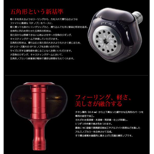 リブレ PT48 ハンドルノブ シマノB用 1個 ファイヤー+ブルーC 爆買
