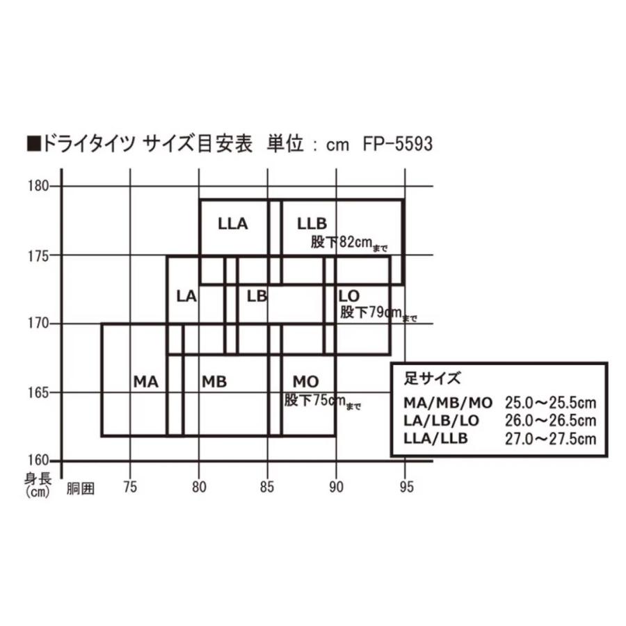FP-5593 ドライタイツ 4mm厚 #MBサイズ (25.0-25.5cm) : フィッシング