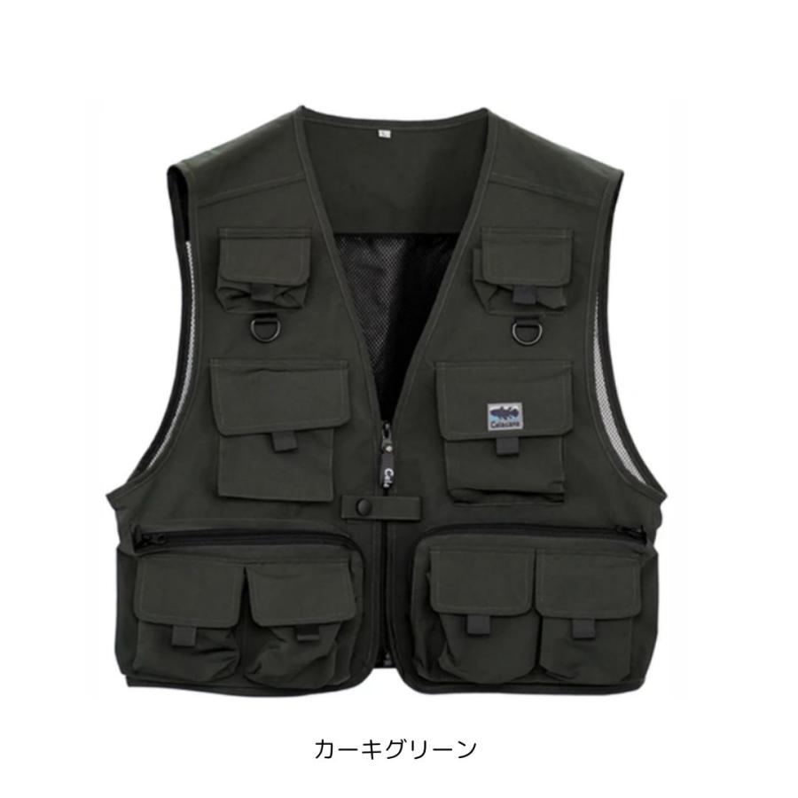 NFC-2170 フィッシングベスト #3Lサイズ #カーキグリーン X-sell