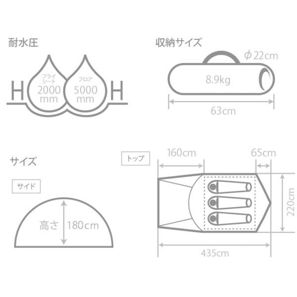 DOD（ディオーオーディー） ザ・テントM T3-623-KH キャンプ テント