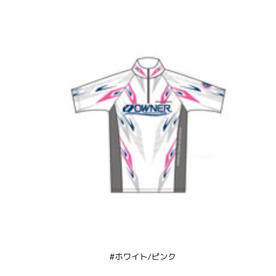OWNER 半袖ストレッチシャツ ホワイト/ピンク OWNER（オーナー） 半袖ストレッチシャツ #Mサイズ #ホワイト/ピンク