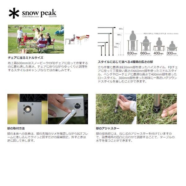 snow peak（スノーピーク） IGT アイアングリルテーブル 660脚セット