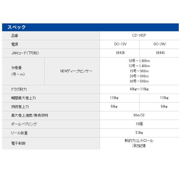 コマンド CZ-10SP [12V] ミヤエポック リール 電動リール｜fishingmax-webshop｜02