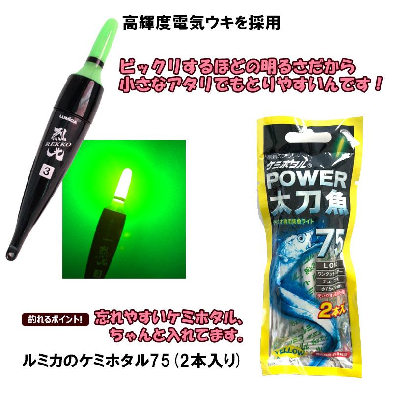 ルミカ 太刀魚仕掛セット2 ケイムラ水平W針5号 爆買 : フィッシング