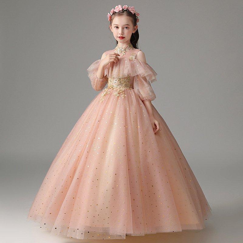 感謝価格 子供ドレス 発表会 マキシ丈 ピアノ発表会 結婚式 フォーマル ドレス 女の子 二次会 花嫁 キッズドレス 子供服 パーティードレス プレゼント 上品 子どもドレス 高級感 n Go Th