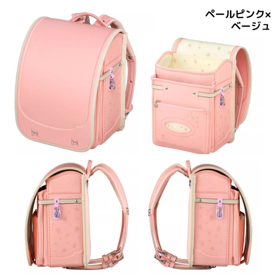 【早割10％OFF】フィットちゃん ランドセル  シュシュ・フローラ軽量 安ピカッ 楽ッション 女の子 2027年 日本製 国産 A4 フラットファイル対応 FIT-249AZRLの画像