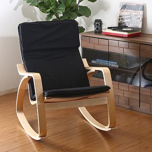 【楽々椅子】ロッキングチェアbk★カジュアルチェア/リラックスチェアЛ fb-30815bks｜fit-furniture