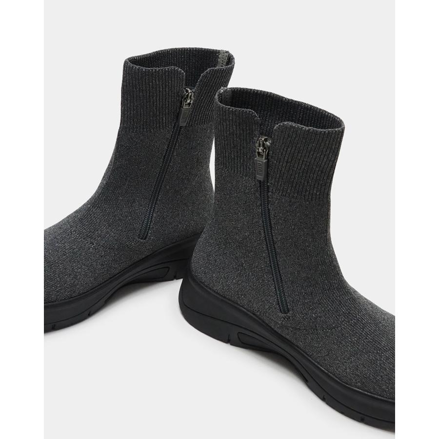 【美品】fitfit　フィットフィットウェービーソールニットブーツ 　黒 ウェービーソールニットブーツ （ブラック） -fitfit(フィットフィット