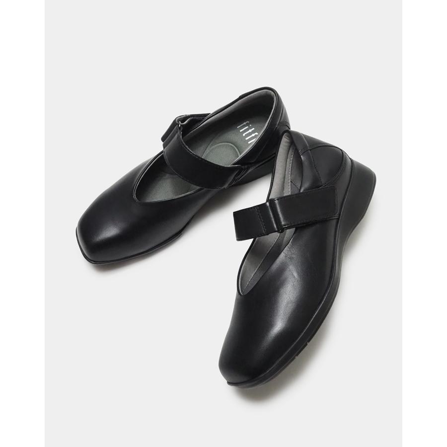 た*か様 fitfit レザーストラップパンプス(黒) ほぼ新品 fitfit（フィットフィット） 7%OFF サイズ交換送料無料 パンプス 痛く