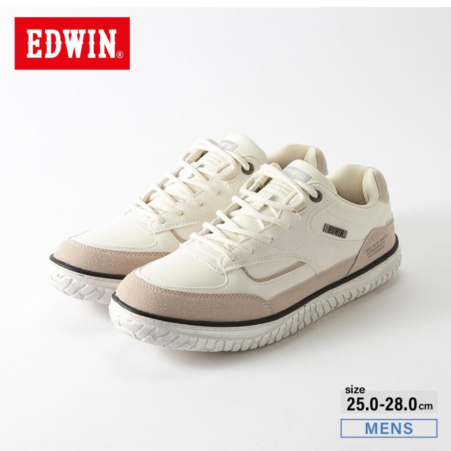 エドウィン EDWIN メンズスニーカー カジュアルレース (WHT) EDW7743 フィットハウス 110200KMA330035Y