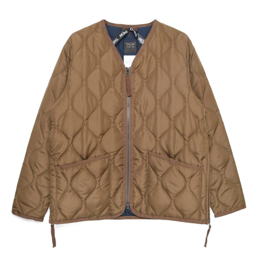 タイオン TAION メンズアウター MILITARY ZIP V NECK DOWN JKT TAION-101ZML-1ギフトラッピング無料|FIT HOUSE|01