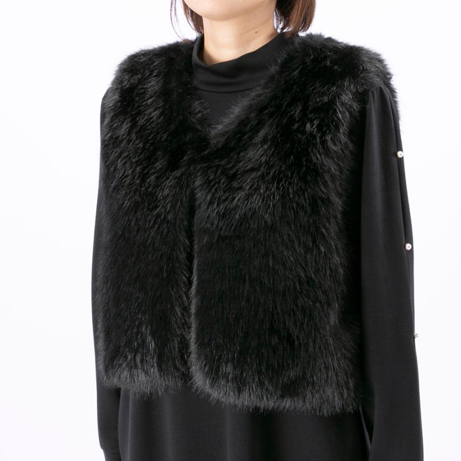 ノアジェ NOA-GE フェイクファーベスト × ワンピース アンサンブル 121