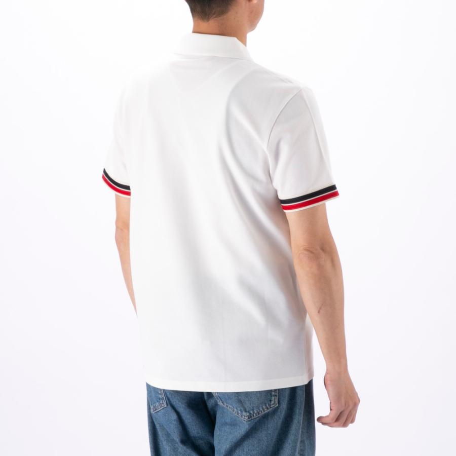MONCLER スリムフィット ホワイトポロシャツ 目立った傷や汚れ無し】MONCLER ホワイト ポロシャツ スリムフィット