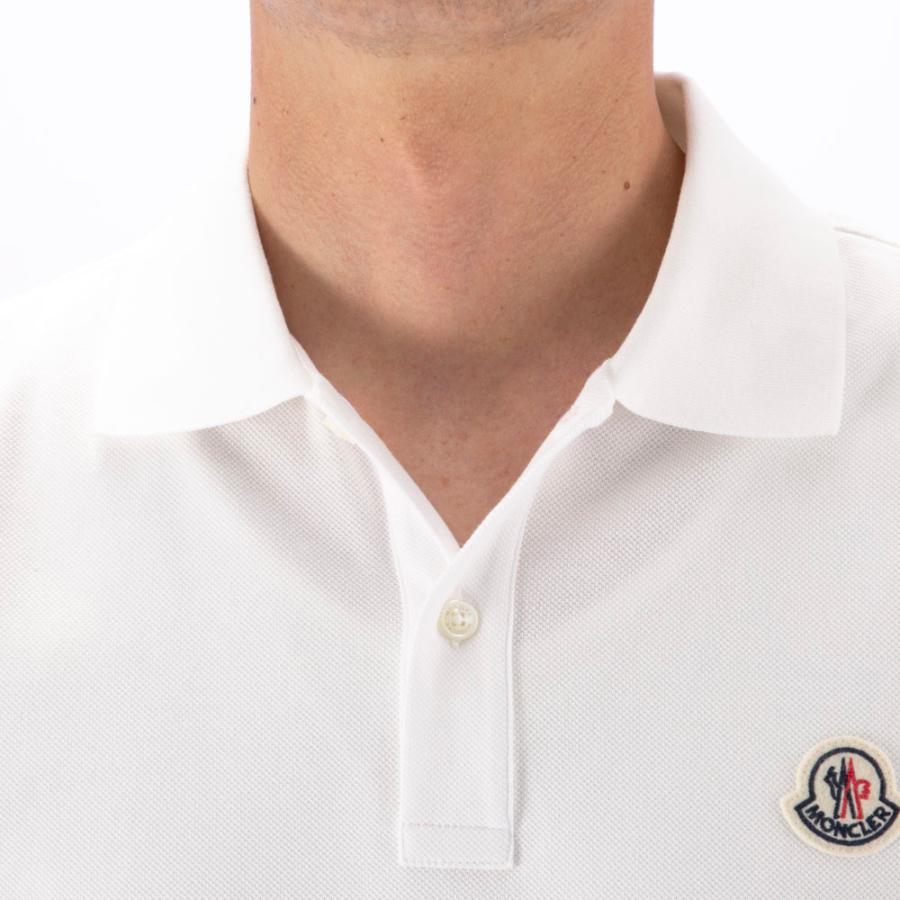 MONCLER スリムフィット ホワイトポロシャツ 目立った傷や汚れ無し】MONCLER ホワイト ポロシャツ スリムフィット