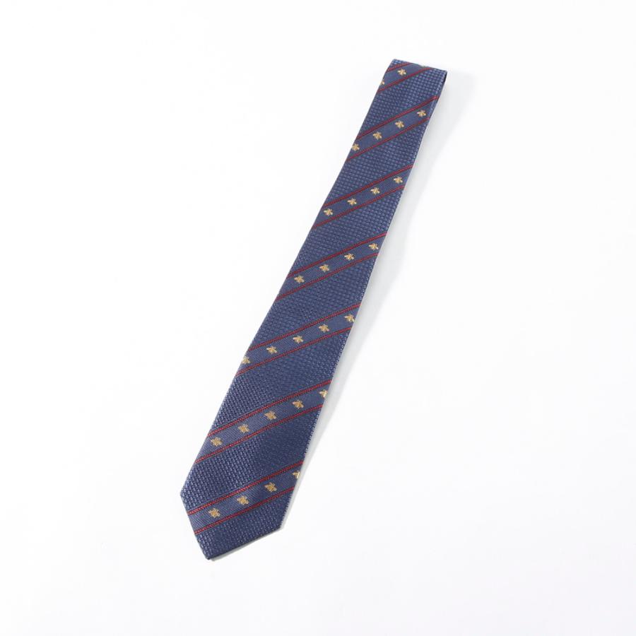 【美品】GUCCI グッチ ストライプ Bee ビー ロゴ ネクタイ GUCCI（グッチ） ネクタイ ビーロゴストライプ 451528LABOUR フィット