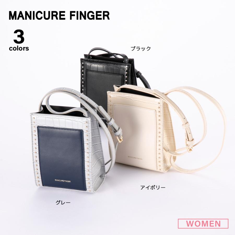 MANICURE FINGER マニキュアフィンガー 縦型スタッズスマホショルダー 