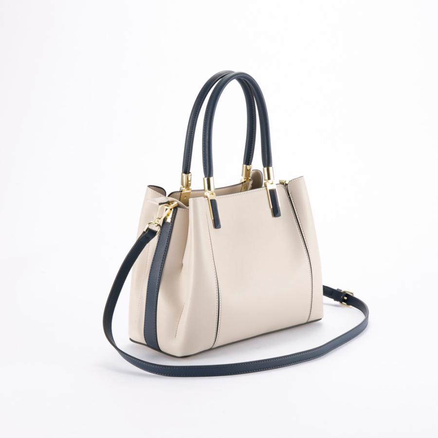 nano ナノ ハンド・トートバッグ ハンドルバイカラーメタルモチーフ