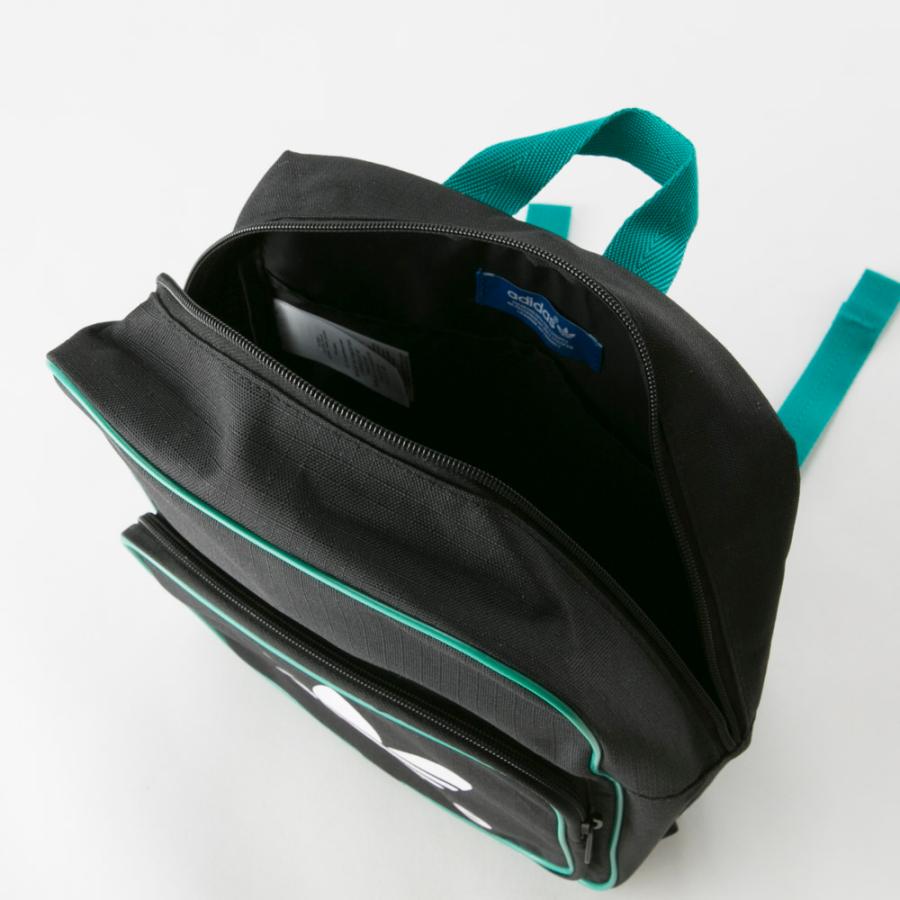 adidas black and green backpack