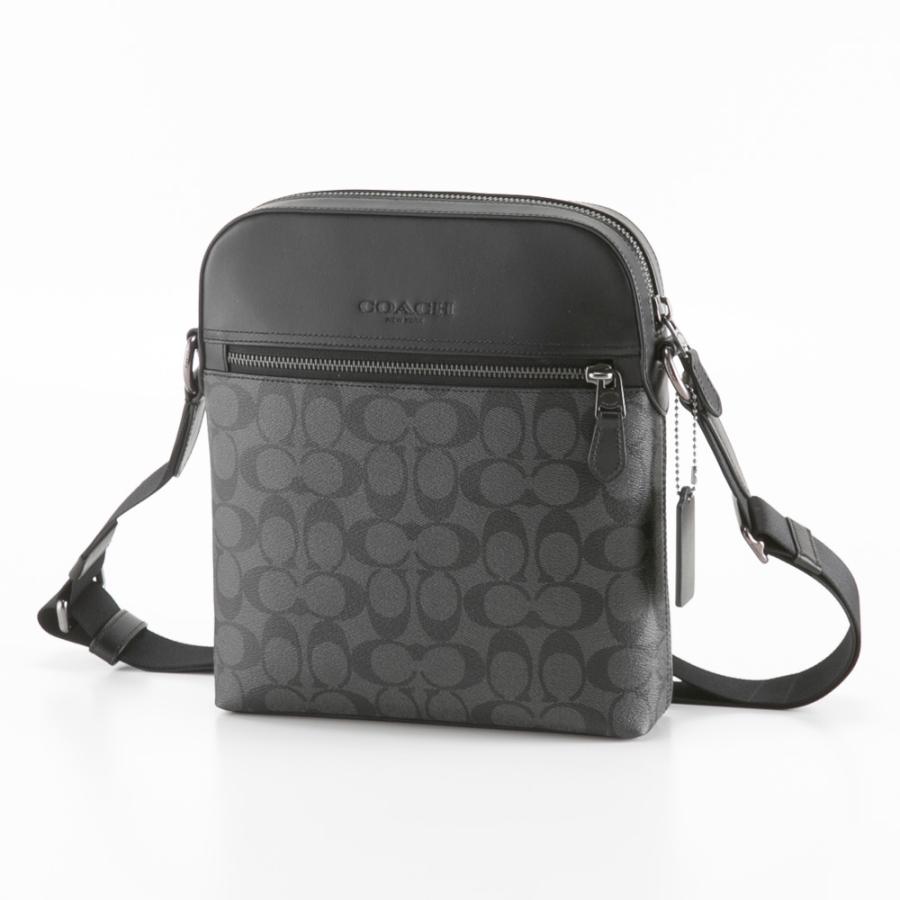 COACH コーチ　ヒューストン マップバッグ シグネチャーショルダーバック　黒 楽天市場】コーチ バッグ メンズ COACH ショルダーバッグ
